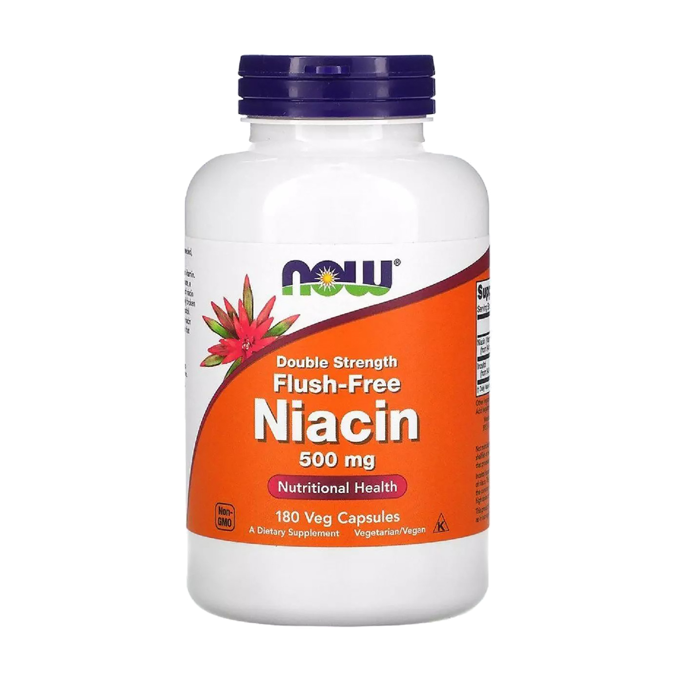 Ніацин NOW foods No-Flush Niacin 500 мг, 180 капсул
